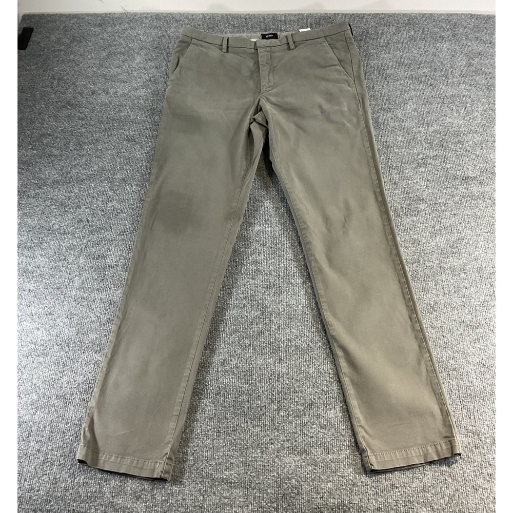 Boss Men's Sage Green Slim Chinos